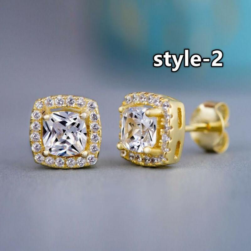 Huitan Mode Geometriska Kvinnor Stud Örhängen Cubic Zirconia Bröllopsfest Dagliga Bärbara Modesmycken Hot Dropshipping