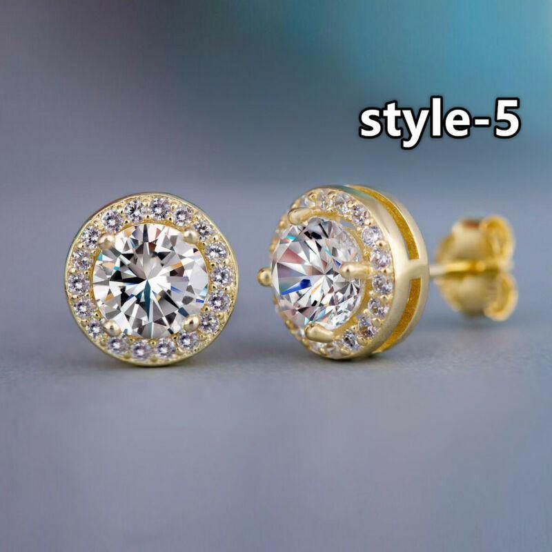 Huitan Mode Geometriska Kvinnor Stud Örhängen Cubic Zirconia Bröllopsfest Dagliga Bärbara Modesmycken Hot Dropshipping