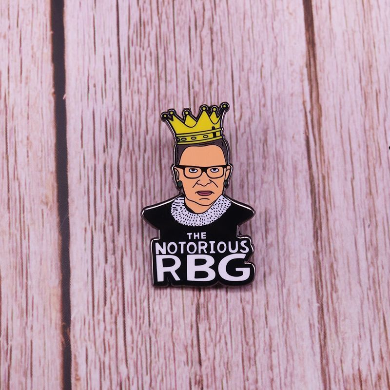 Ökänd Rbg Feminism Badge Ruth Ginsburg Kvinnor Jämställdhet Brosch