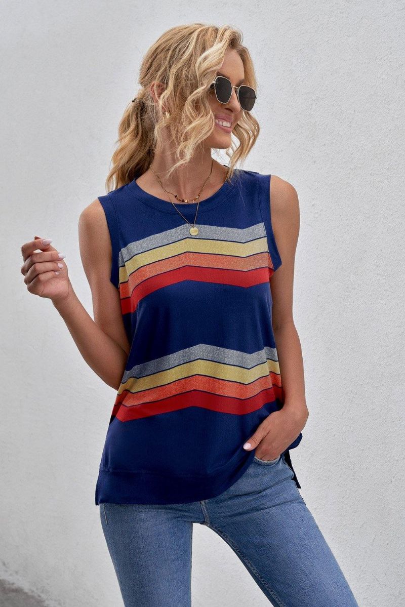 Color Block Stripes Linne