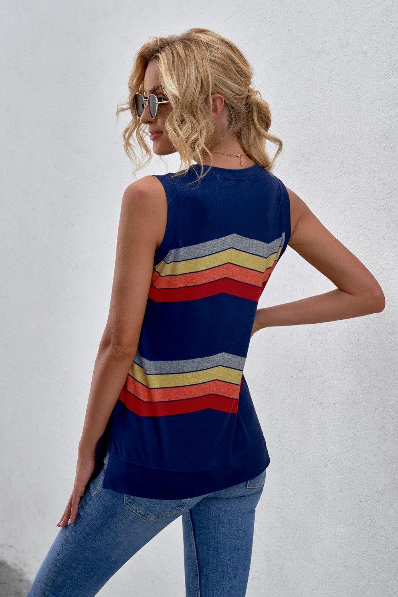 Color Block Stripes Linne