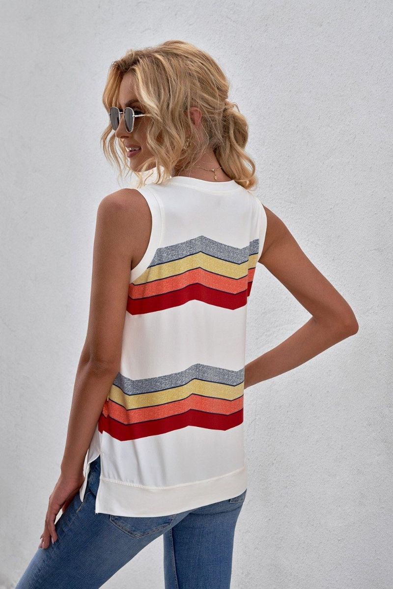 Color Block Stripes Linne