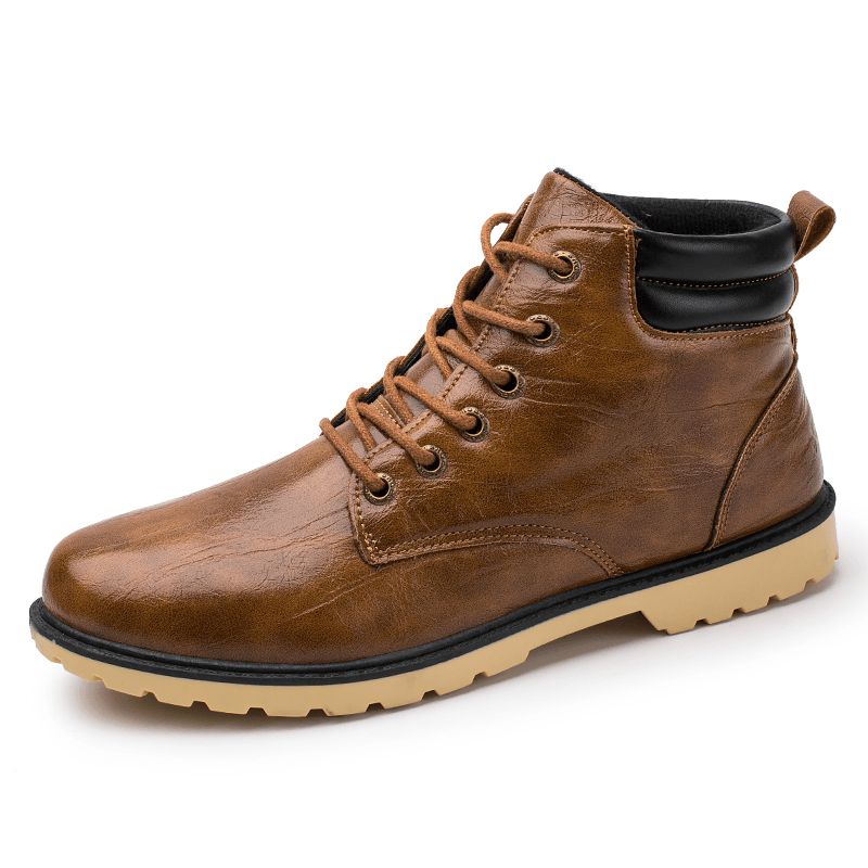 Män Retro Outdoor Comfy Halksäkra Casual Tooling Stövlar Boots