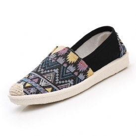 Kvinnor Casual Mjuk Patchwork Rund Toe Fisherman Skor