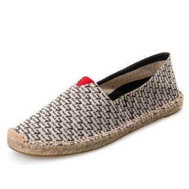 Kvinnor Stor Storlek Enfärgad Slip-On Espadrilles Fisherman Flat Skor