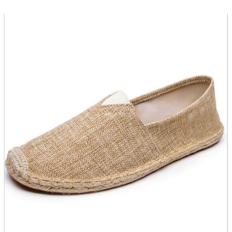 Kvinnor Stor Storlek Enfärgad Slip-On Espadrilles Fisherman Flat Skor