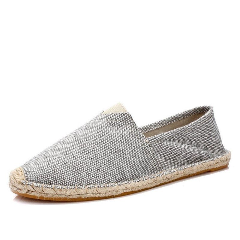 Kvinnor Stor Storlek Enfärgad Slip-On Espadrilles Fisherman Flat Skor