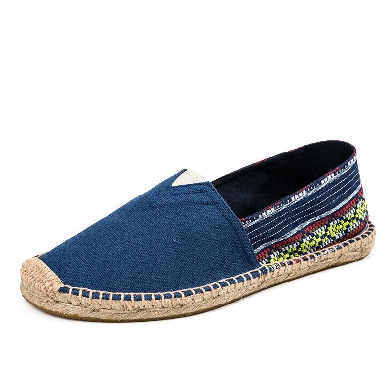 Kvinnor Stor Storlek Etnisk Stil Linne Slip-On Espadrille Fisherman'S Skor