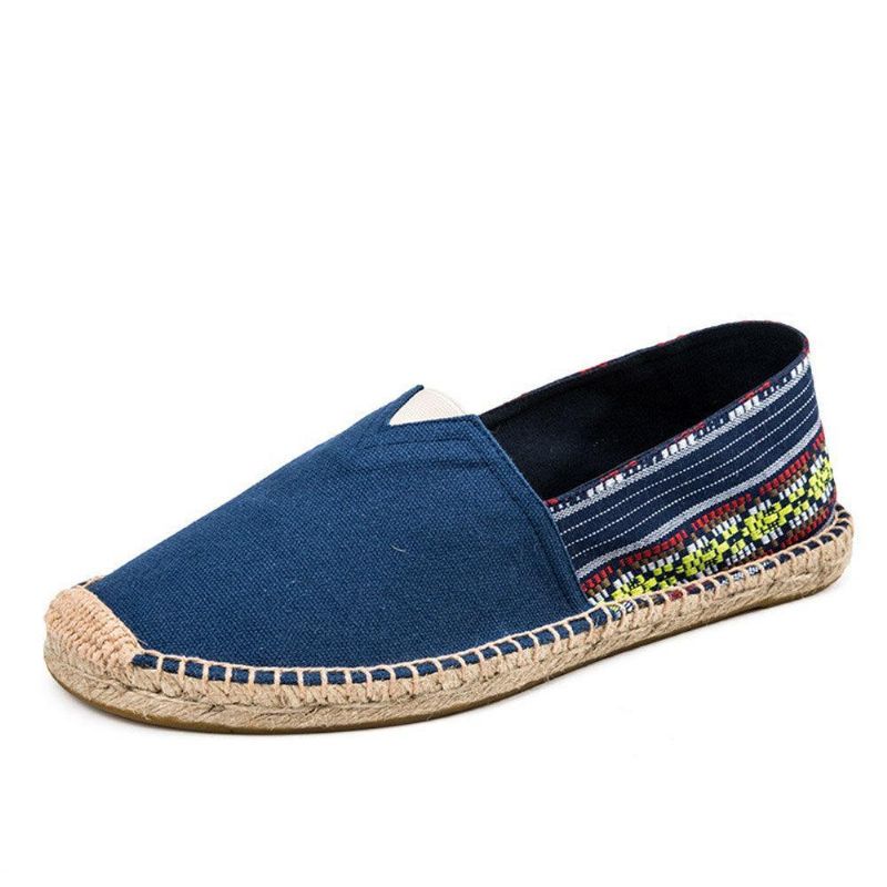 Kvinnor Stor Storlek Etnisk Stil Linne Slip-On Espadrille Fisherman'S Skor