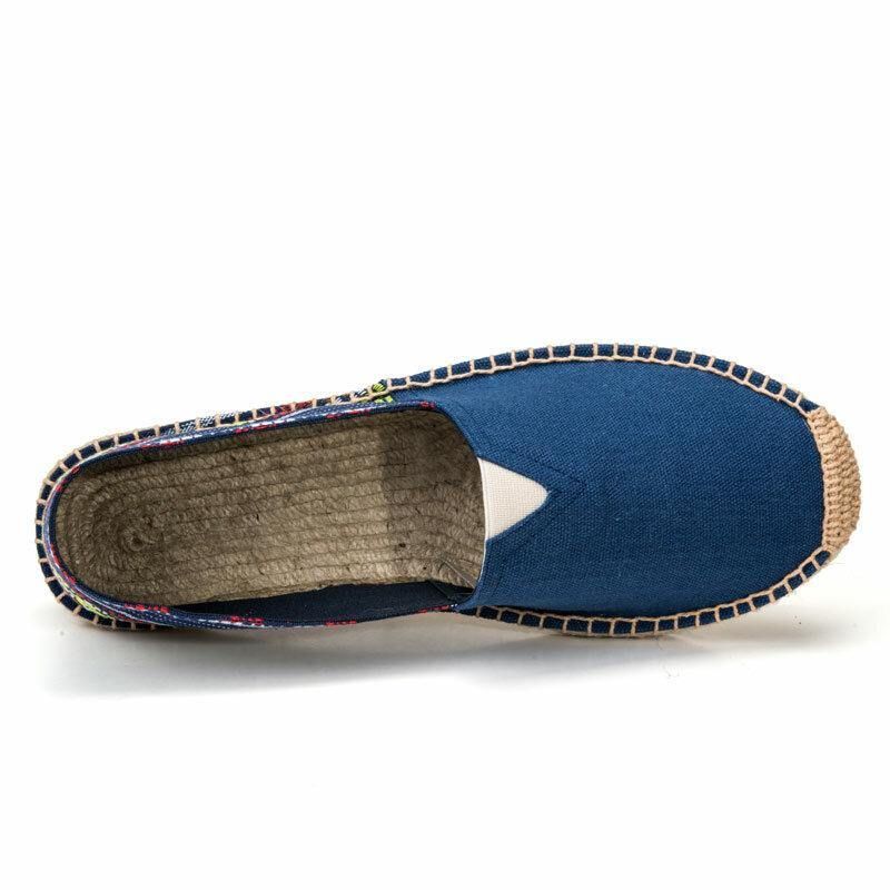 Kvinnor Stor Storlek Etnisk Stil Linne Slip-On Espadrille Fisherman'S Skor