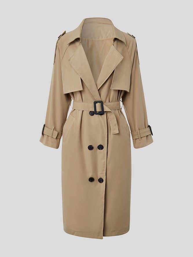 Mellanlång Classic Slim Fit Trench Coat Med Bälte