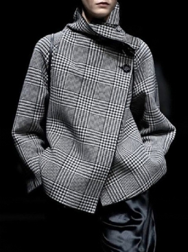 Shift Turtleneck Houndstooth Work Blazer