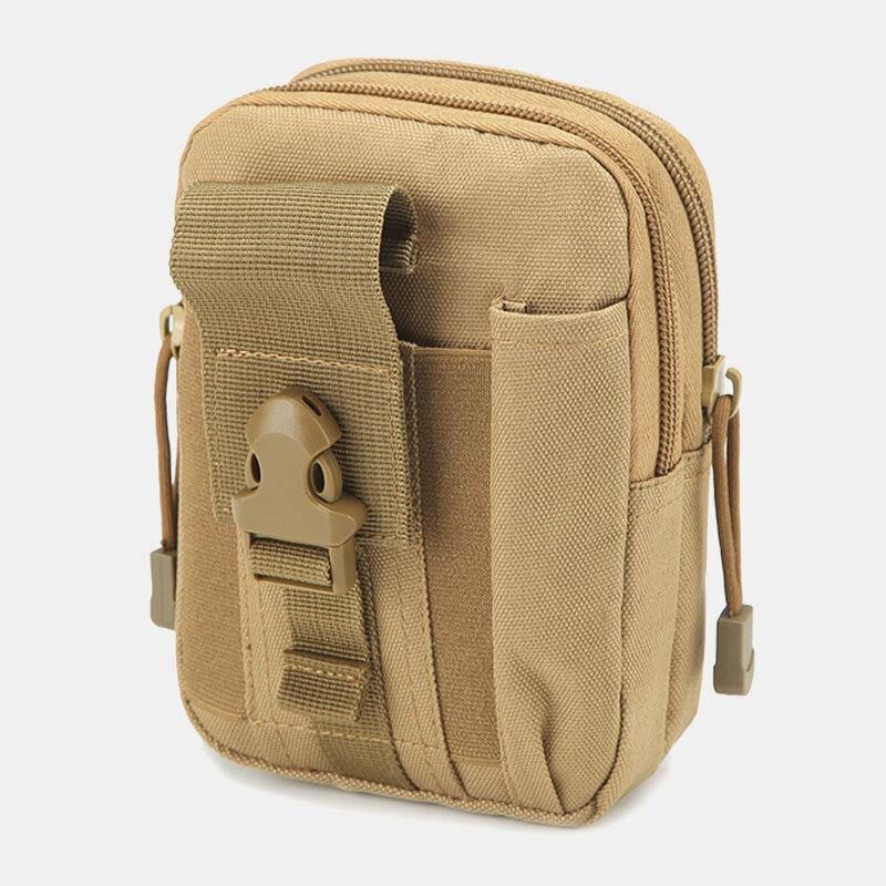 Män Kamouflager Stor Kapacitet Vattentät 6 Tums Telefonväska Outdoor Sport Midjeväska Tactical Bag