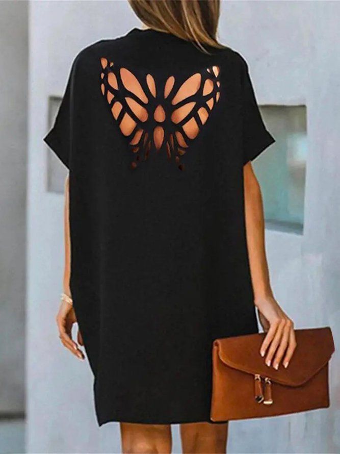 Daily Loose Butterfly Urban Devore Eyelet Dress