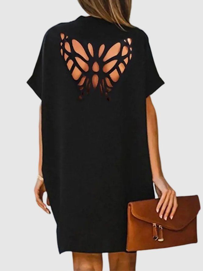 Daily Loose Butterfly Urban Devore Eyelet Dress