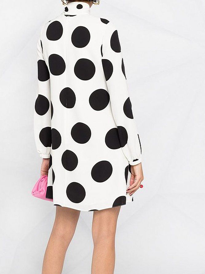 Lossa Elegant Polka Dots Mini Dress