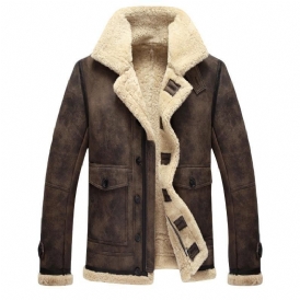 Charmkpr Herr Biker Jacka Big Pocket Shearling Konstläder