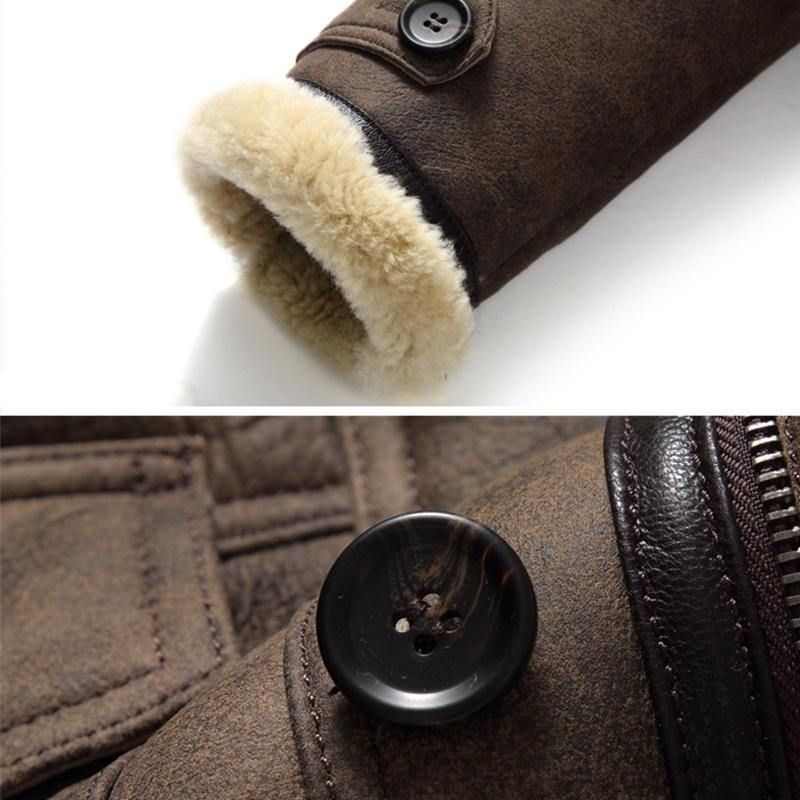 Charmkpr Herr Biker Jacka Big Pocket Shearling Konstläder