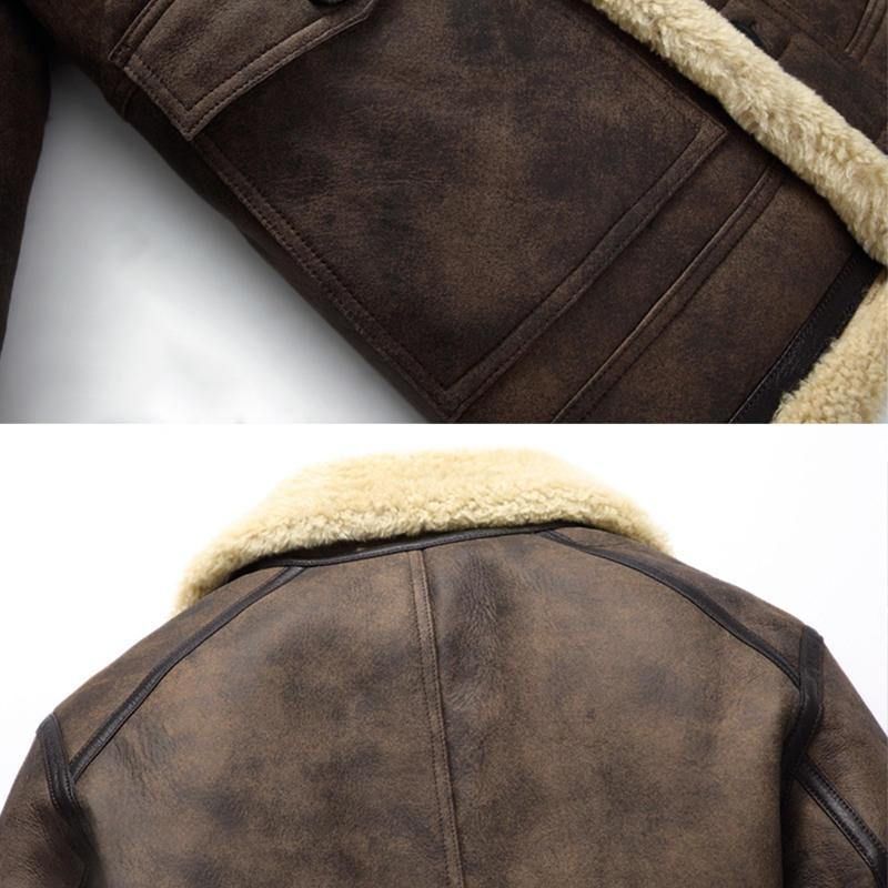 Charmkpr Herr Biker Jacka Big Pocket Shearling Konstläder