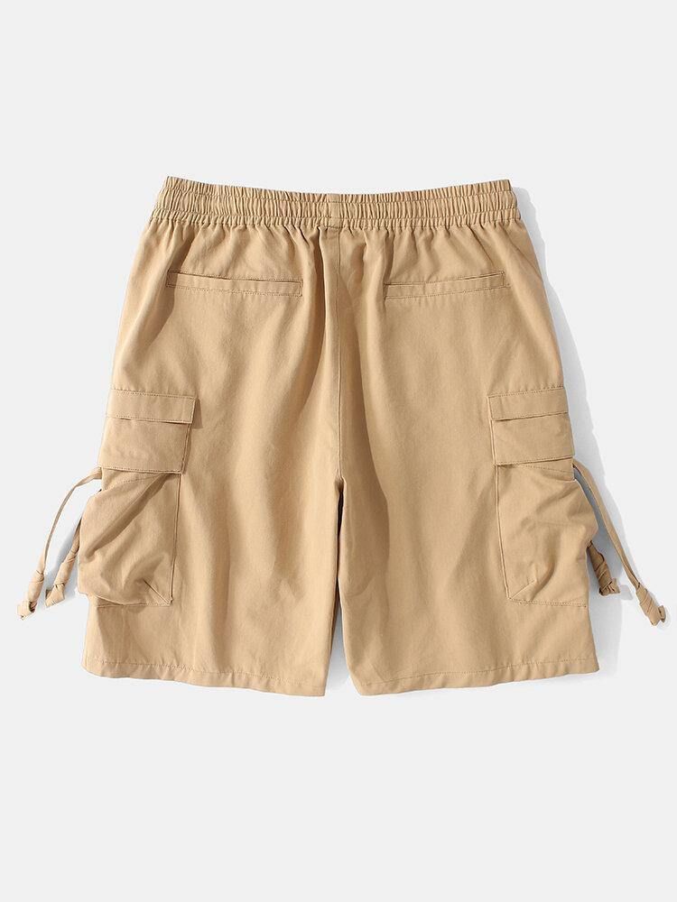 Casual 100 % Bomullsfickor För Män Cargo Shorts För Män