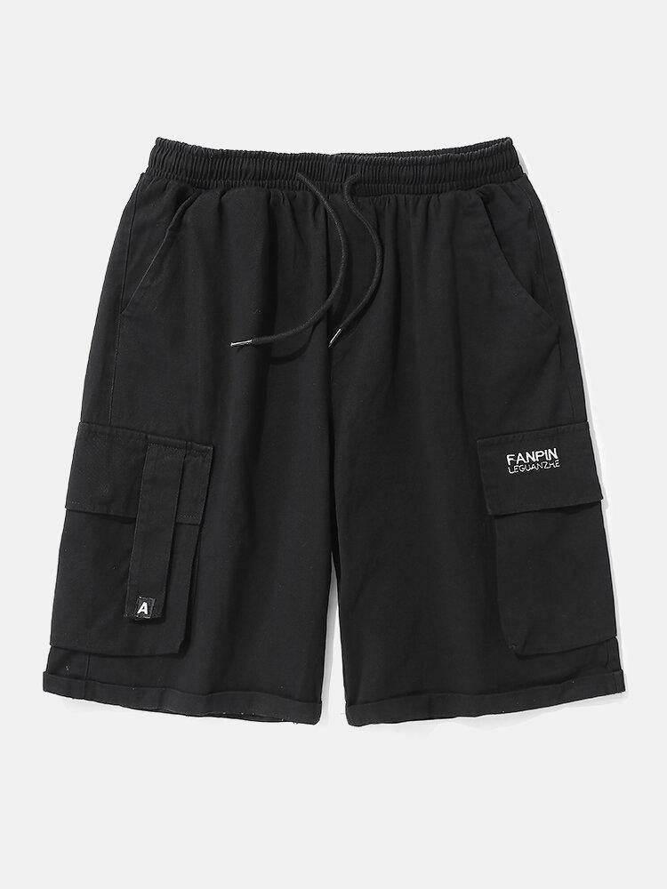 Casual Cargo Shorts För Män Med Dragsko