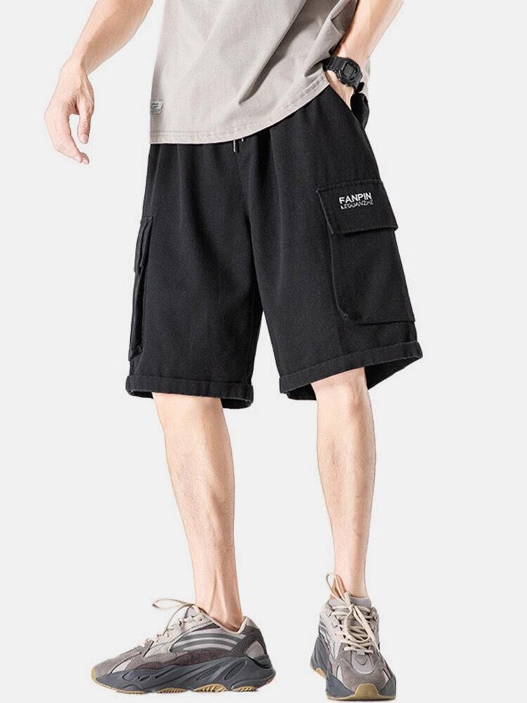 Casual Cargo Shorts För Män Med Dragsko