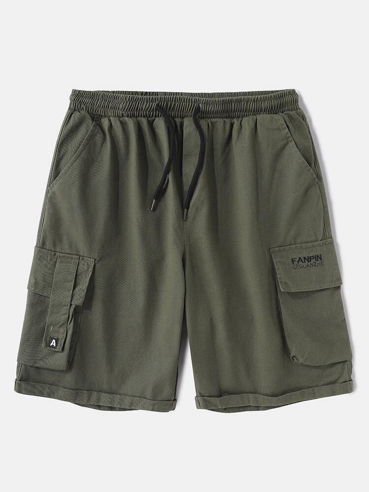 Casual Cargo Shorts För Män Med Dragsko