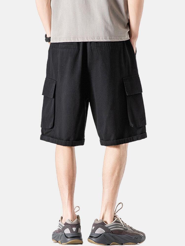 Casual Cargo Shorts För Män Med Dragsko