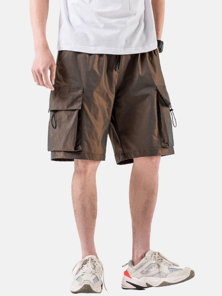 Casual Cargo Shorts Med Dragsko För Män