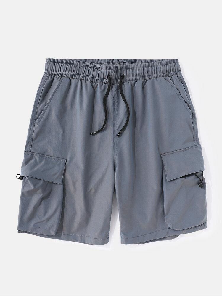 Casual Cargo Shorts Med Dragsko För Män