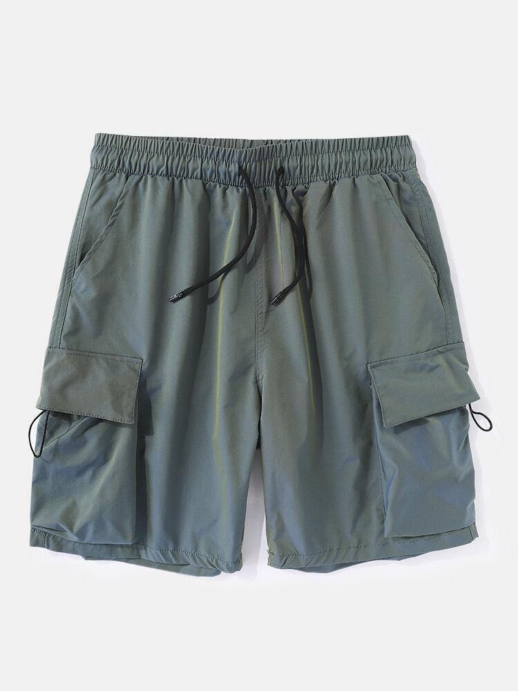 Casual Cargo Shorts Med Dragsko För Män