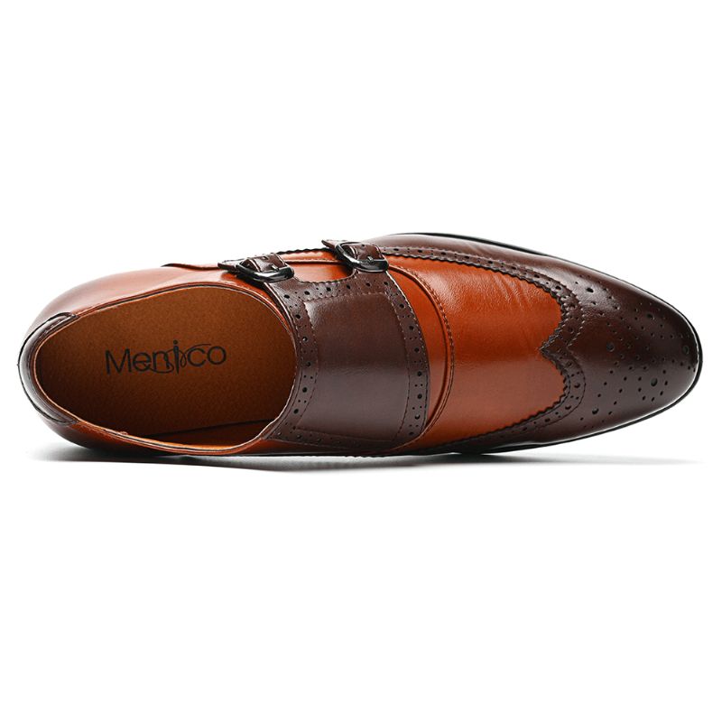 Män Brogue Snidade Casual Business Office Läder Oxfords