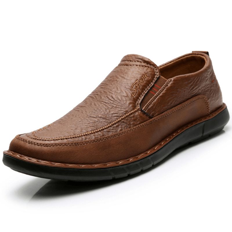 Män Halkbeständig Slip On Elastic Band Mjuk Sula Causal Daily Oxfords