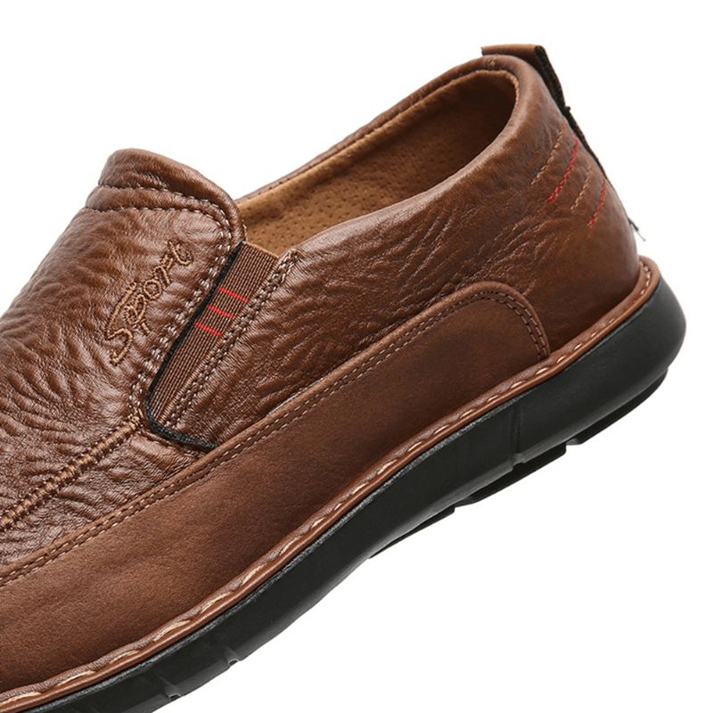 Män Halkbeständig Slip On Elastic Band Mjuk Sula Causal Daily Oxfords