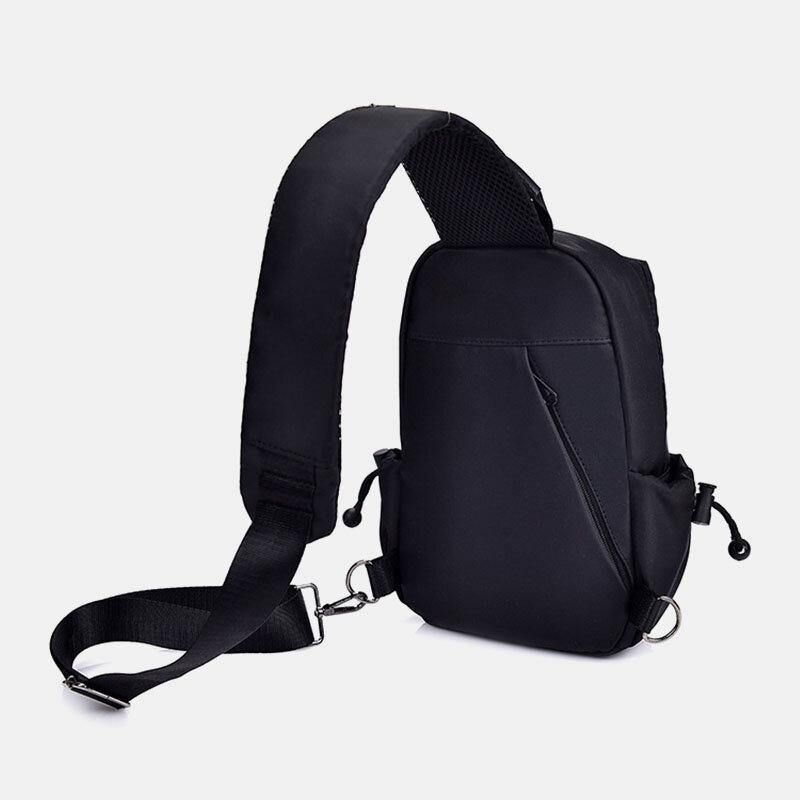 Män Oxford Cloth Casual Mode Vattentät Utomhusförvaring Bröstväska Crossbody Bag