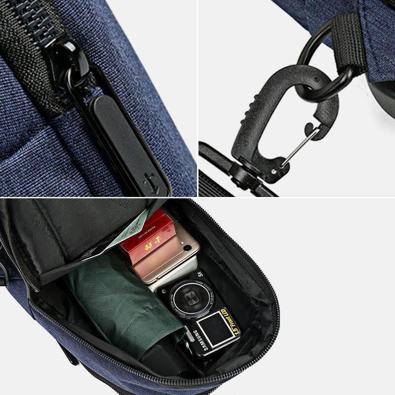 Män Oxford Vattentät Usb-Laddningsväska Med Stor Kapacitet Messenger Crossbody-Väska