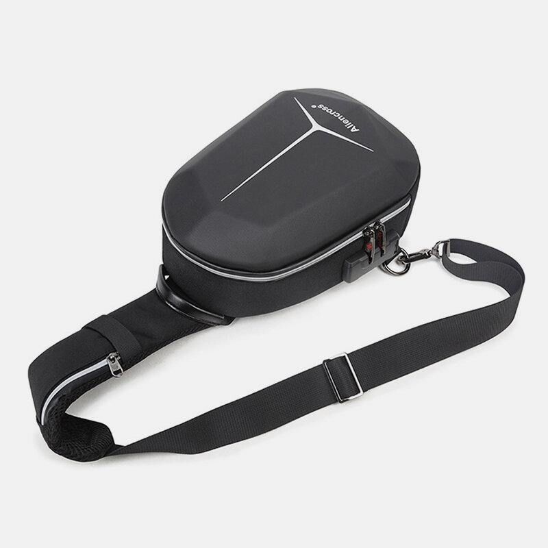 Män Stor Kapacitet Usb-Laddning Flerlager Vattentät Crossbody-Väska Chest Bag Sling Bag