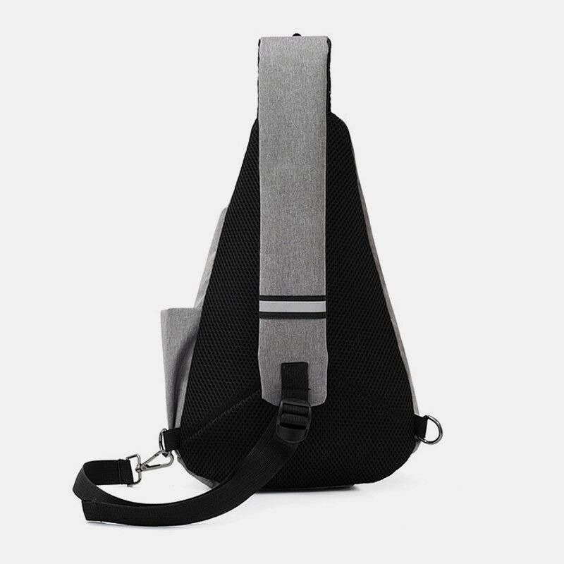 Unisex Nylon Lättvikt Kontrastfärg Fritidsresor Utomhusresor Multi-Carry Axelväska Crossbody-Väska Bröstväska