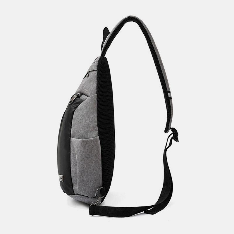 Unisex Nylon Lättvikt Kontrastfärg Fritidsresor Utomhusresor Multi-Carry Axelväska Crossbody-Väska Bröstväska