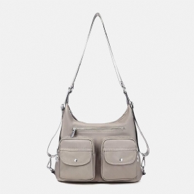 Kvinnor Vattentät Multi-Carry Multi-Pocket Solid Crossbody Bag Ryggsäck