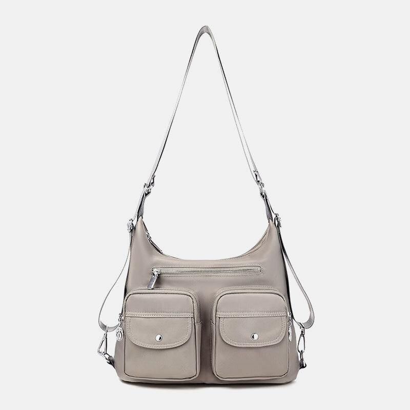 Kvinnor Vattentät Multi-Carry Multi-Pocket Solid Crossbody Bag Ryggsäck