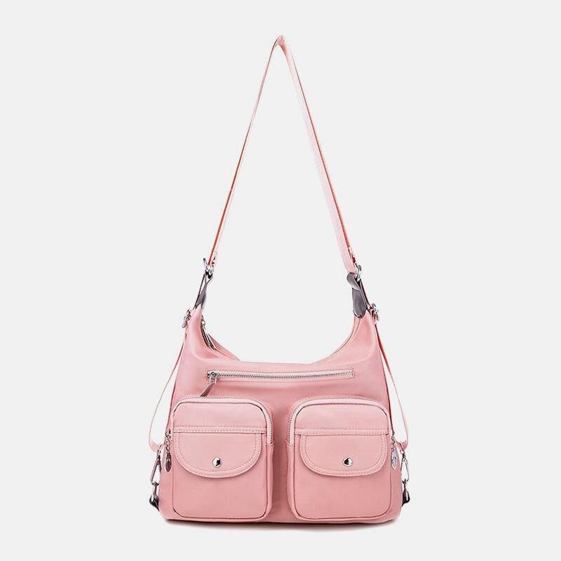 Kvinnor Vattentät Multi-Carry Multi-Pocket Solid Crossbody Bag Ryggsäck