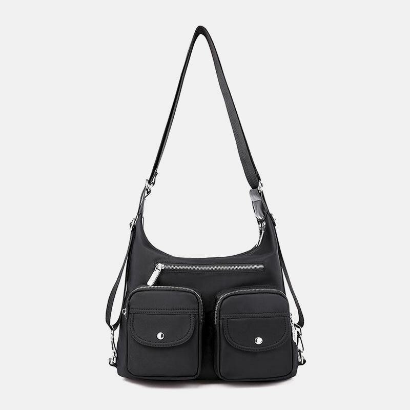 Kvinnor Vattentät Multi-Carry Multi-Pocket Solid Crossbody Bag Ryggsäck