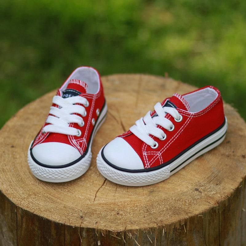 Boy'S Plain Canvas Sneakers