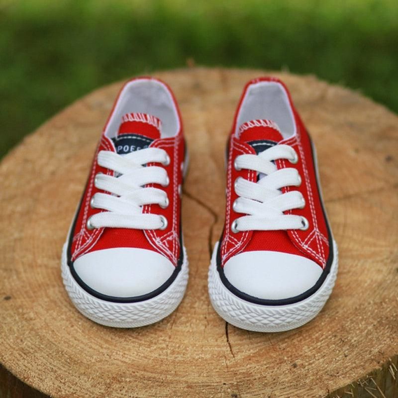 Boy'S Plain Canvas Sneakers