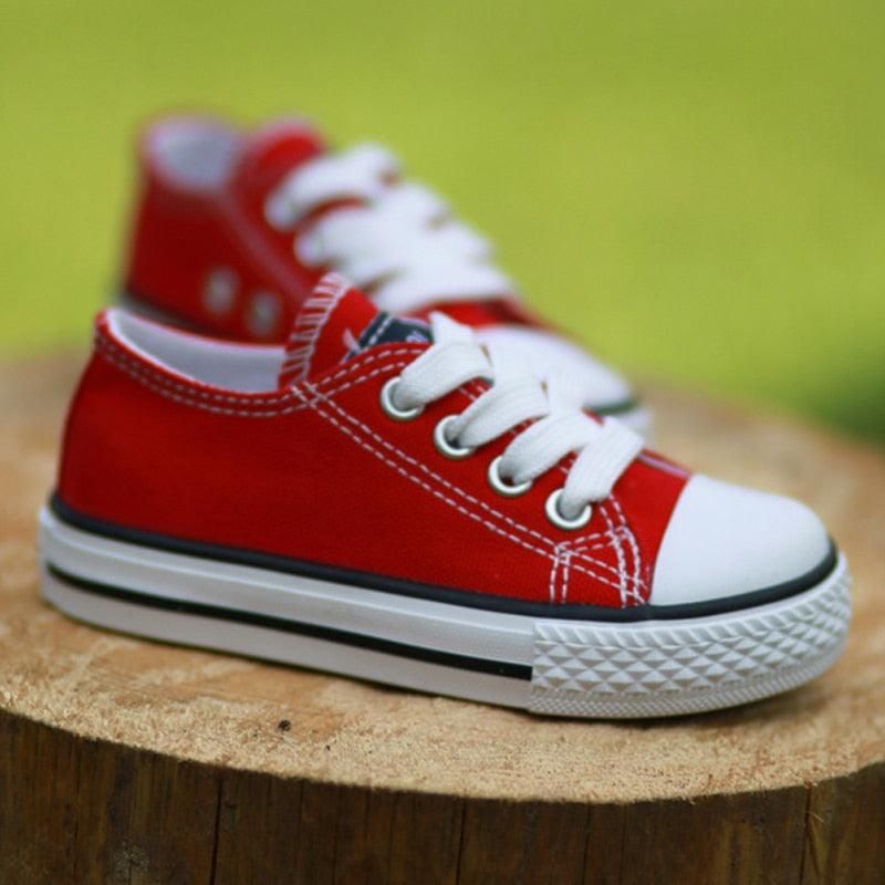 Boy'S Plain Canvas Sneakers