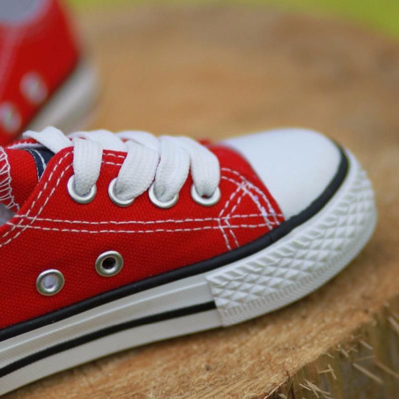 Boy'S Plain Canvas Sneakers