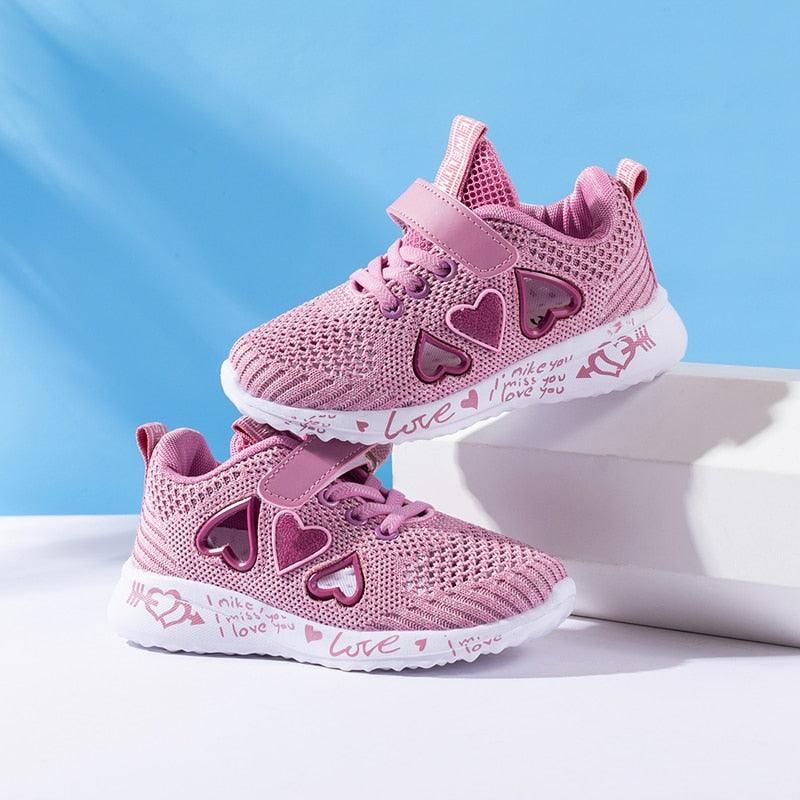 Rosa Vattentäta Sneakers För Tjejer