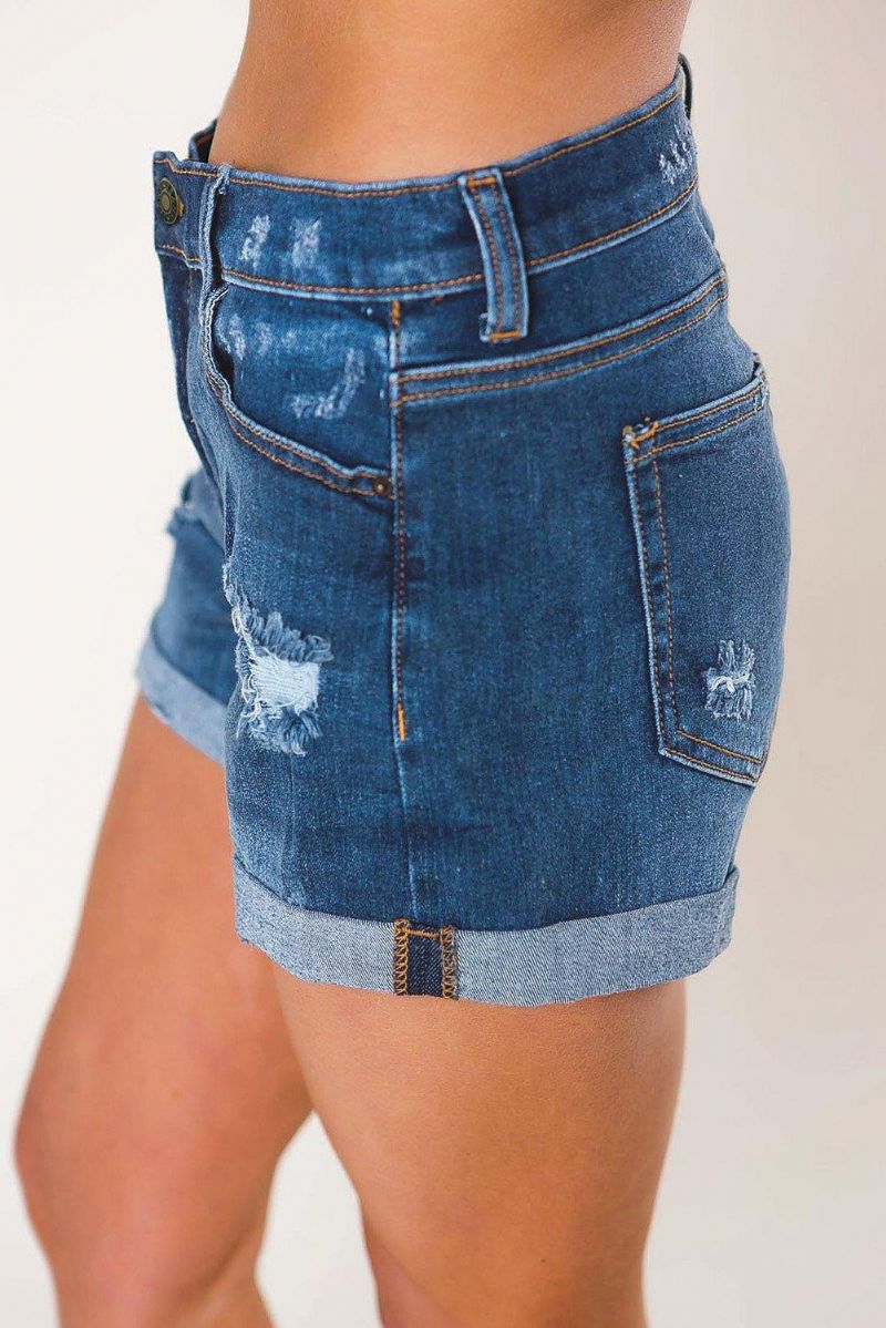 Medium Wash Vikta Jeansshorts