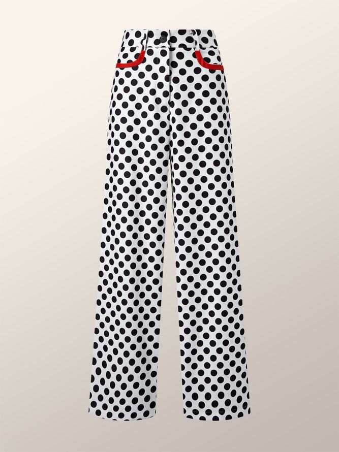 Polka Dots Lady Byxor Med Normal Passform